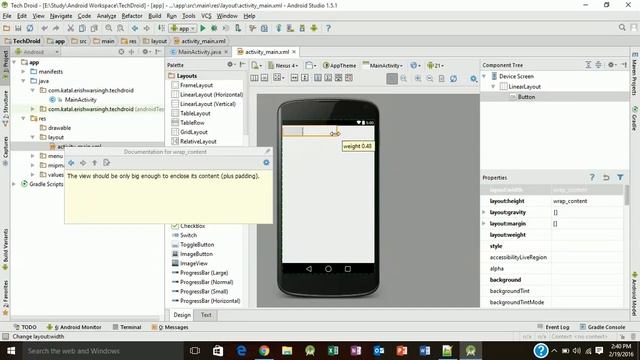 Lesson 6 (Android Studio) Design Button on Linear Layout смотреть онлайн