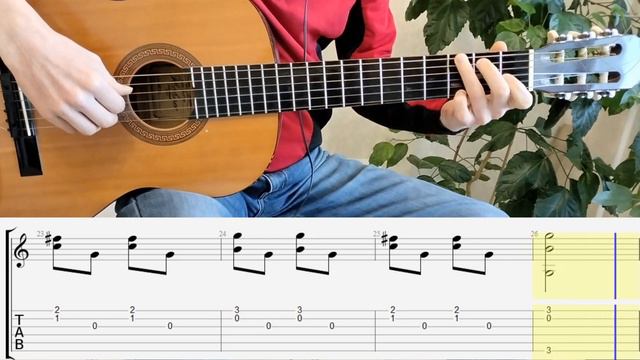 Andantino. Matteo Carcassi. Guitar. Notes. Tabs смотреть онлайн