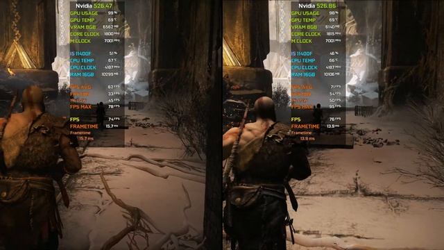 Nvidia Drivers (526.47 vs 526.86) Test in 5 Games RTX 3060Ti - Comparison Test смотреть онлайн