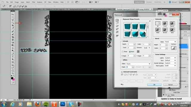 PhotoShop CS5 - How to make an Begginer looking youtube background смотреть онлайн