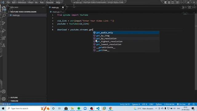 Downloading YouTube Videos From Python || Pytube Tutorial || Coding Is Fun ! смотреть онлайн