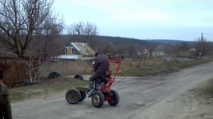 Минитрактор с мотоблока переломка (тест)