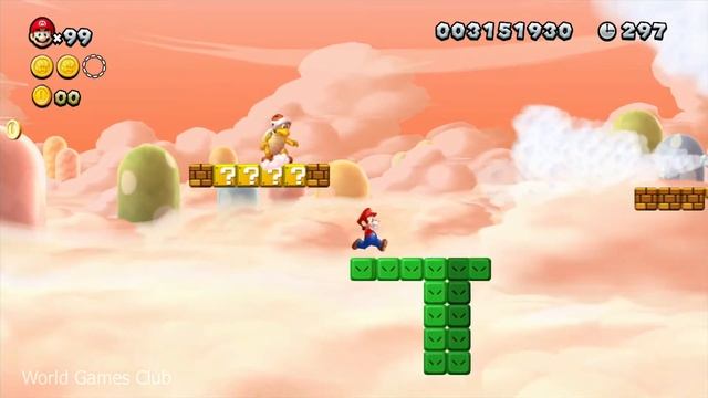 Прохождение New Super Mario Bros U (Wii U) блок-змейка в тумане смотреть онлайн