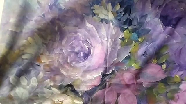 Двухсторонний палантин "Букет в вазе/Поле цветов" смотреть онлайн