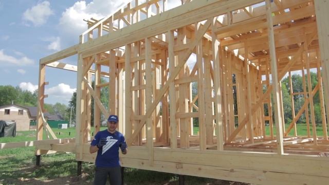 Каркасный дом своими руками. Ч5. Сборка стен, вариант 2-й. Строй и Живи. смотреть онлайн