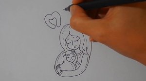 Как ПРОСТО нарисовать ЛЮБИМУЮ МАМУ, простые рисунки/530/How EASY it is to draw your FAVORITE MOM