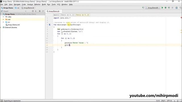 #152 Kotlin Tutorial | Read Matrix from Keyboard смотреть онлайн
