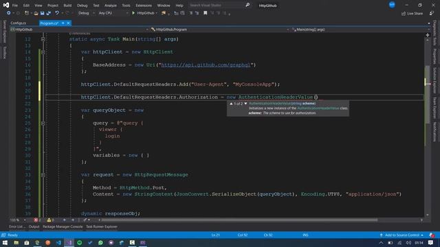 Call Github GraphQL API using c# смотреть онлайн
