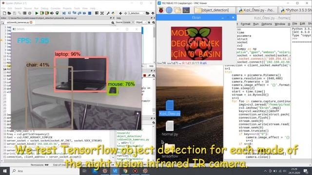 Yapay zeka kontrollü Tensorflow ile Raspberry pi Kızıl Ötesi Kamera Nesne Algılama nasıl yapılır? смотреть онлайн