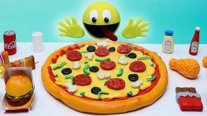 Сырная пицца и бургер -  новые приключения Pac-Man в пластилиновом мире