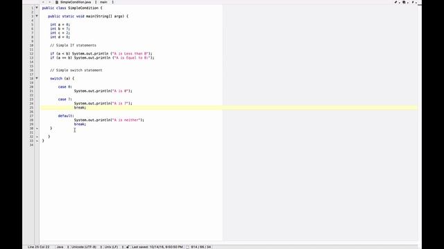 Intro to Java - Module 4 Selection Example смотреть онлайн