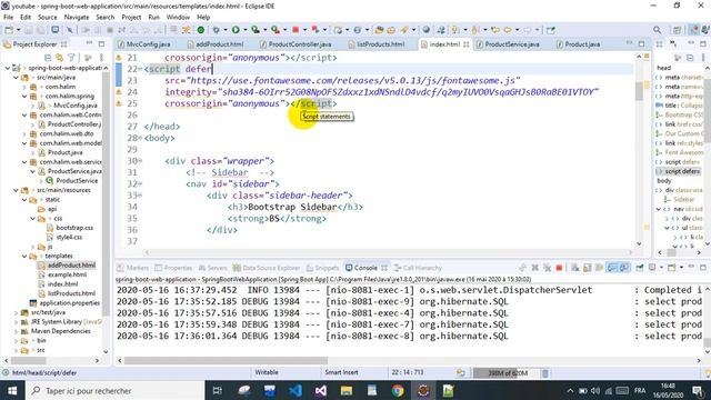 Spring Boot Web Application: introducing AJAX and the use of it in the project смотреть онлайн