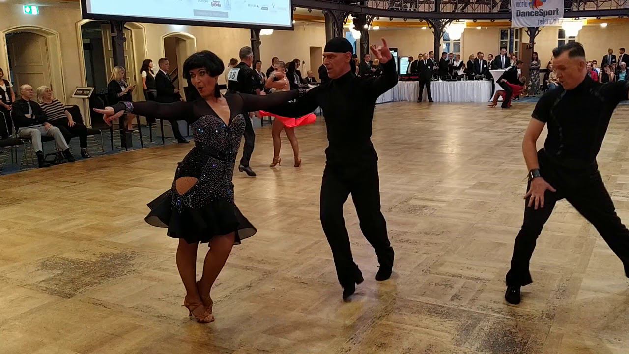 GOC-2019. WDSF Open Senior-3 Latin. Final. Oleg Eskov - Yulia Mikhina. Jive. смотреть онлайн