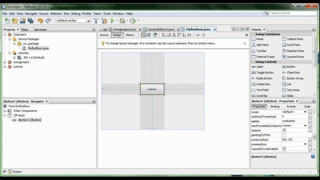 How to create simple Java Swing GUI with Netbeans IDE смотреть онлайн