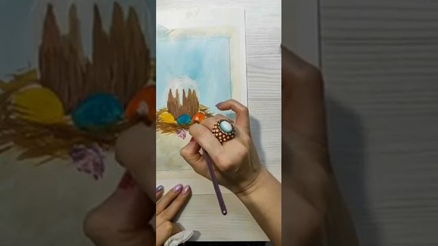 Рисуем кулич к Пасхе акрилом или гуашью смотреть онлайн