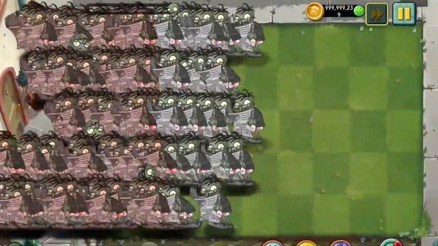 Pvz 2 Battlez - 100 Plants Max Level Vs 200 Newspaper Zombie !! Plants Vs Zombies 2