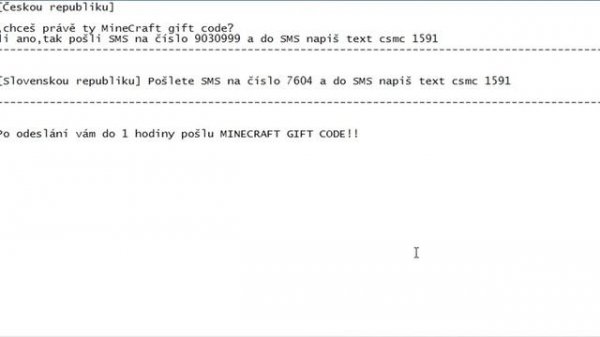 Minecraft GIFT CODE!!