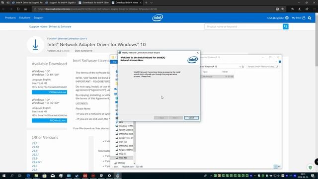 Intel Ethernet Connection I219-V Network Adapter Driver for Windows 10 RS 4. Build :17134 v1803 смотреть онлайн