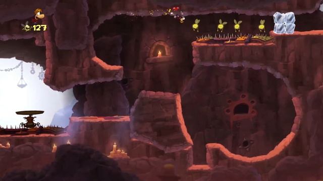 Бег по стенам и потолку в Rayman: Origins смотреть онлайн
