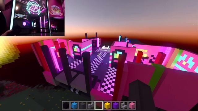 Minecraft Bedrock FNAF Creative | Building The Security Breach Pizza Plex Entrance! смотреть онлайн