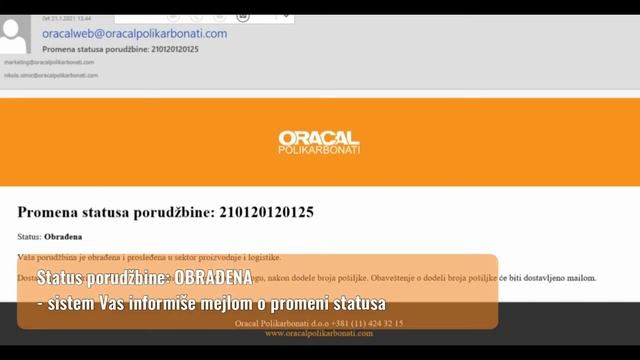 Oracal polikarbonati online kupovina - Praćenje statusa porudžbine смотреть онлайн