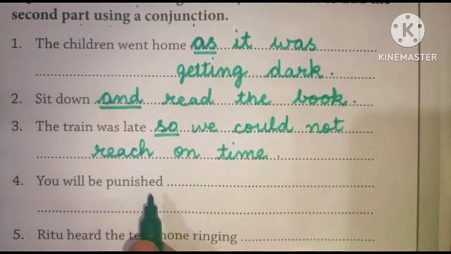 English Grammar Worksheet Conjunctions or Joining Words for class 4 смотреть онлайн