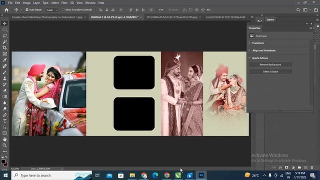 How to make Wedding Album Design in Photoshop cs || Photoshop Tutorial смотреть онлайн