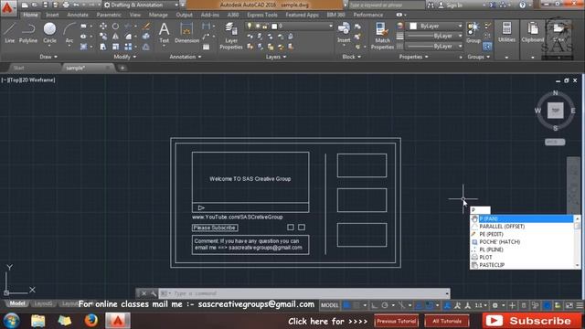 Autocad 2016 - Tutorial for Beginners : 7. How to use PAN Command смотреть онлайн