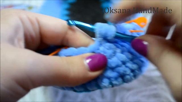 Самые удобные домашние плюшевые сапожки крючком. Home Slippers boots смотреть онлайн