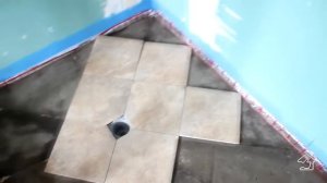 Укладка напольной плитки под уклон. Каркасная баня своими руками - 10.