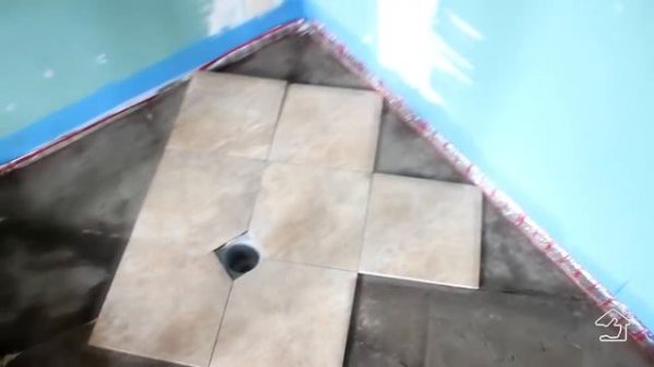 Укладка напольной плитки под уклон. Каркасная баня своими руками - 10.