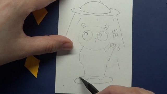 Как нарисовать инопланетянина / Простые рисунки / Рисунки для срисовки смотреть онлайн