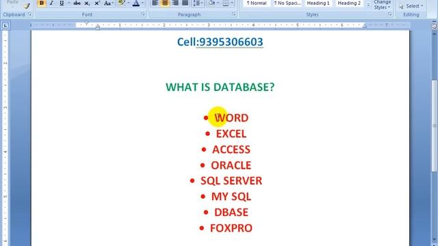 ORACLE in Telugu What is Database Part 1(www.timecomputers.in) смотреть онлайн