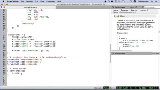 SuperCollider Tutorial: 17. Composing a Piece, Part III смотреть онлайн