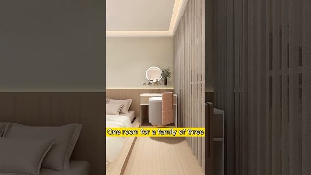 small bedroom design | One room for a family of three | #house #shorts смотреть онлайн