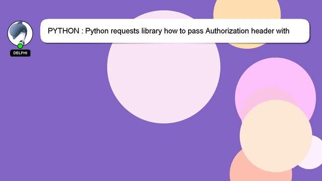 PYTHON : Python requests library how to pass Authorization header with single token смотреть онлайн