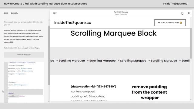 Create A Full-Width Scrolling Marquee in Squarespace | Squarespace Scrolling Marquee Tutorial смотреть онлайн