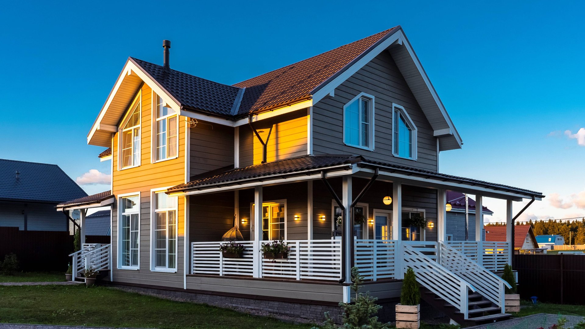 ЗАГОРОДНЫЙ ДОМ - МЕЧТА ЛЮБОГО! | Дом у леса | Теплый пол | Терраса | Баня | смотреть онлайн