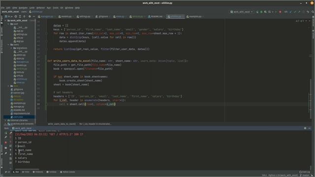 Python orqali excel faylga ma'lumot yozish. OpenPyXl смотреть онлайн