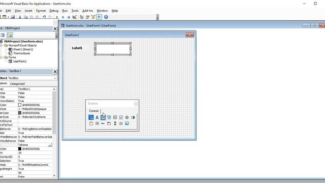 Add tools to Excel VBA Userform смотреть онлайн