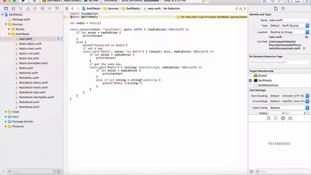 Demo of Swift 3 talking to Redis NOSQL смотреть онлайн