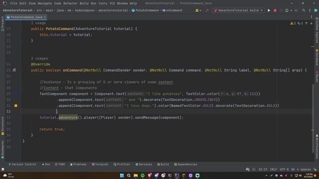 Spigot Plugin Development - 78 - Adventure Library | TextComponents смотреть онлайн