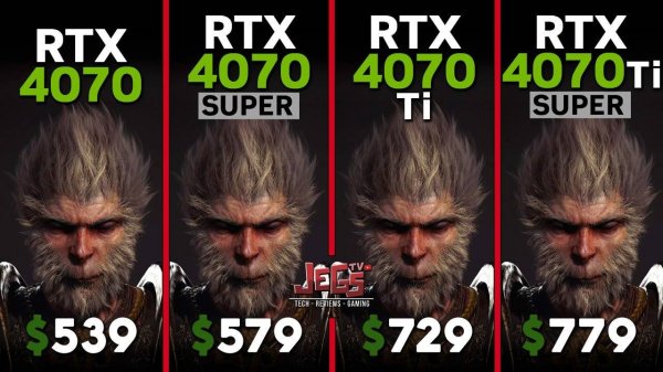 RTX 4070 - RTX 4070 Super - RTX 4070 Ti - RTX 4070 Ti Super | 15 игр | 1080p | 1440p | 2160p (4K)