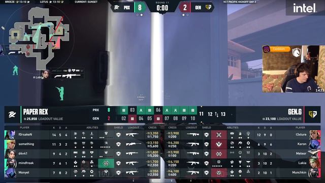PRX v GenG Map 3 Sunset Kick//off смотреть онлайн