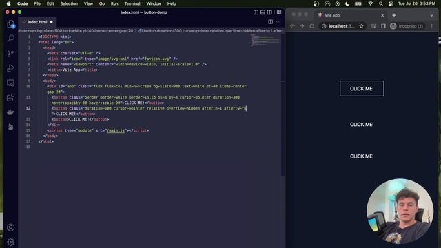 3 Button Effects You Need to Know | TailwindCSS смотреть онлайн