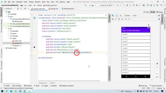 How to create Simple Static ListView in ? Android ? Studio With Kotlin смотреть онлайн