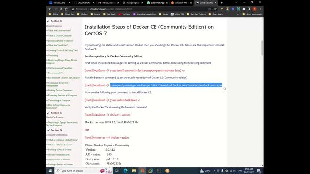 Docker Installation Class смотреть онлайн