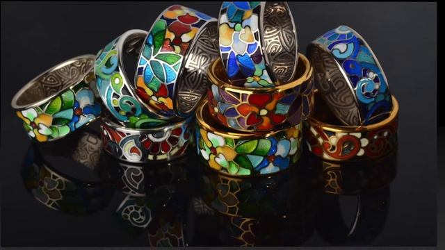 Украшения с горячей перегородчатой эмалью бренда Marmelad смотреть онлайн