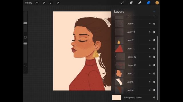 How I color in Procreate using only my Crayon Brush Pack // Full time video смотреть онлайн