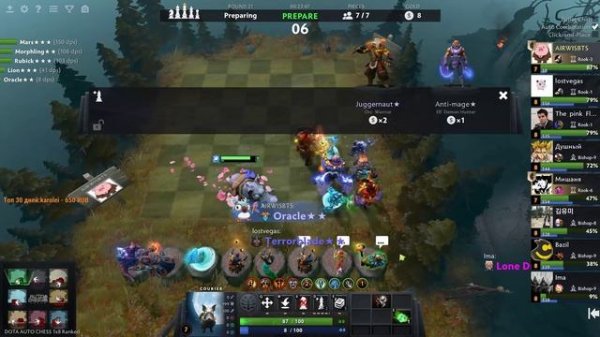 DOTA AUTO CHESS - WIZARD COMBO + 4 GODS